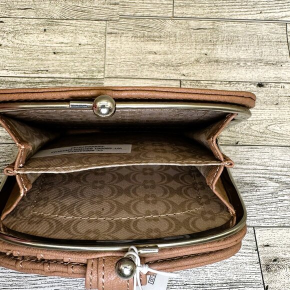 NWT Brown‎ Charming Charlie Medium Coin Purse Wallet - Picture 6 of 6